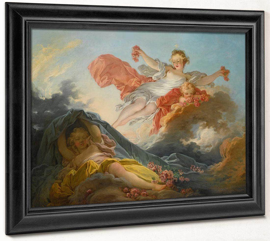 The Goddess Aurora Triumphing Over Night 1755 1756 Rococo 95 2X131 5Cm Pc By Jean Honore Fragonard Fine Art Print