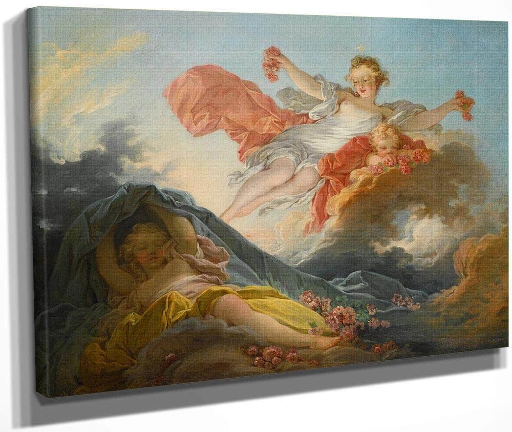 The Goddess Aurora Triumphing Over Night 1755 1756 Rococo 95 2X131 5Cm Pc By Jean Honore Fragonard Fine Art Print