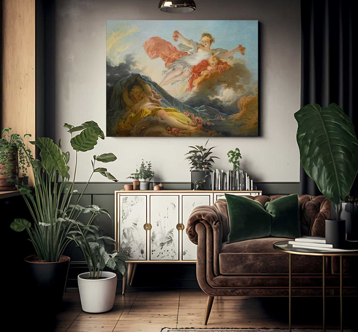 The Goddess Aurora Triumphing Over Night 1755 1756 Rococo 95 2X131 5Cm Pc By Jean Honore Fragonard Fine Art Print