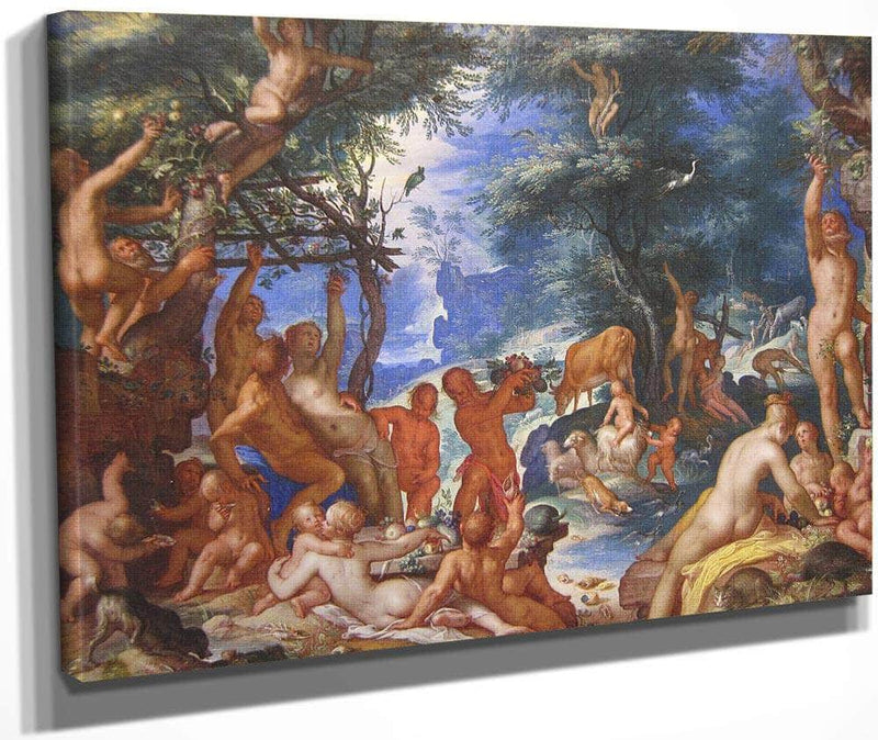 The Golden Age By Joachim Wtewael Fine Art Print