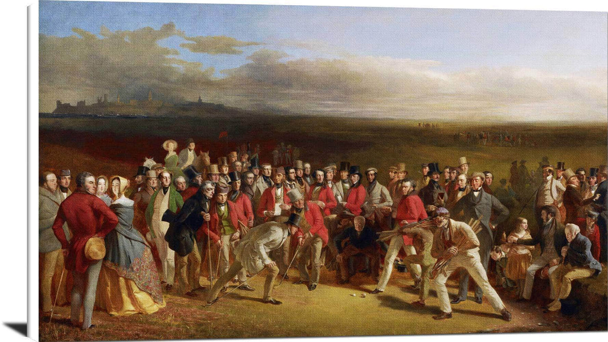 The Golfers Painting Charles Lees Canvas Art Fine Art Print