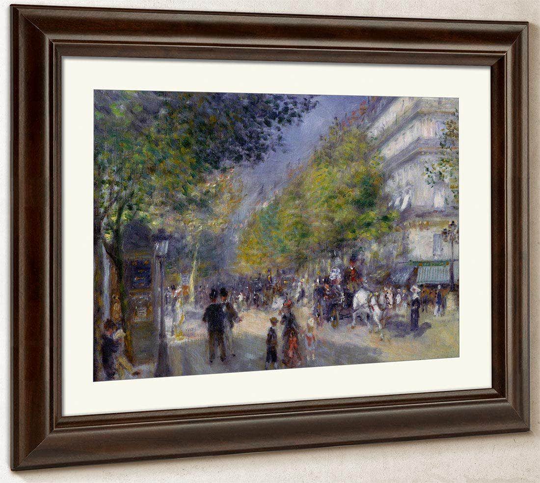 The Grand Boulevards By Pierre August Renoir Fine Art Print