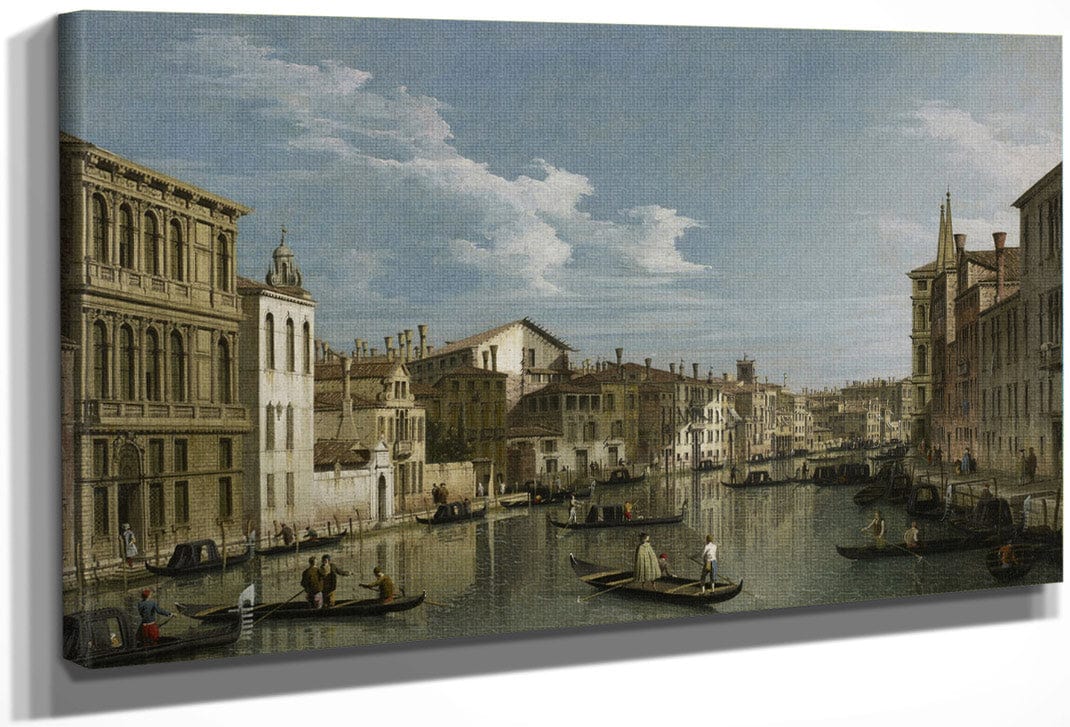 The Grand Canal In Venice From Palazzo Flangini To Campo San Marcuola By Canaletto Fine Art Print