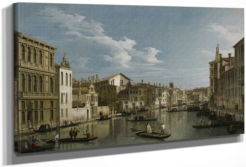 The Grand Canal In Venice From Palazzo Flangini To Campo San Marcuola By Canaletto Fine Art Print