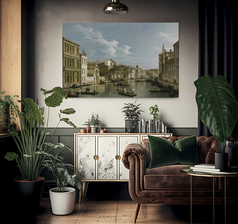 The Grand Canal In Venice From Palazzo Flangini To Campo San Marcuola By Canaletto Fine Art Print