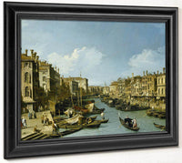 The Grand Canal Near The Rialto Bridge Venice C. 1730 By Canaletto Fine Art Print