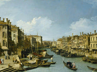 The Grand Canal Near The Rialto Bridge Venice C. 1730 By Canaletto Fine Art Print