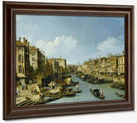 The Grand Canal Near The Rialto Bridge Venice C. 1730 By Canaletto Fine Art Print