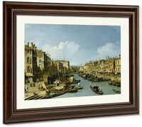 The Grand Canal Near The Rialto Bridge Venice C. 1730 By Canaletto Fine Art Print
