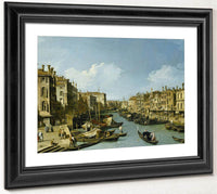 The Grand Canal Near The Rialto Bridge Venice C. 1730 By Canaletto Fine Art Print