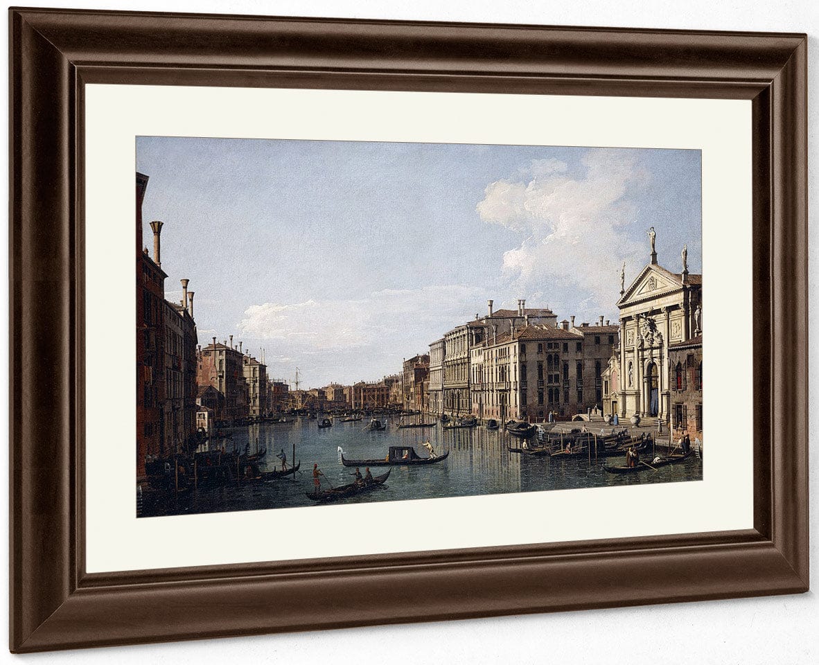 The Grand Canal Venice Looking South East From San Stae To The Fabbriche Nuove Di Rialto By Canaletto Fine Art Print