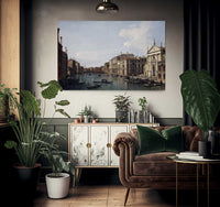 The Grand Canal Venice Looking South East From San Stae To The Fabbriche Nuove Di Rialto By Canaletto Fine Art Print