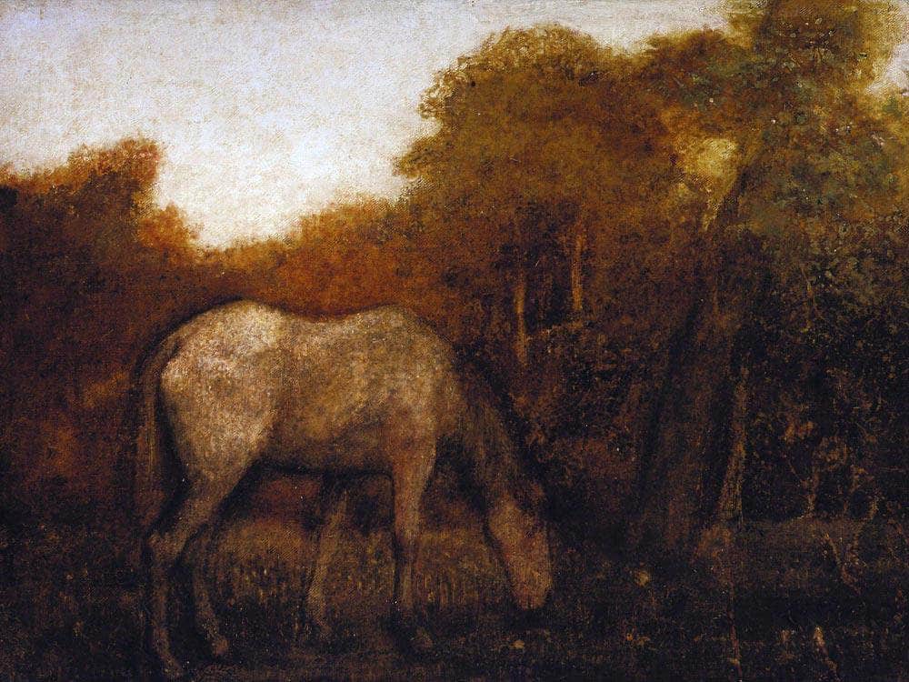 The Grazing Horse By  Ryder, Albert Pinkham Fine Art Print