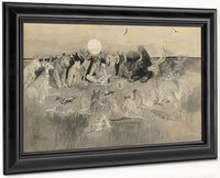 The Great Game For The Rulership Of The World By Charles Marion Russell Fine Art Print