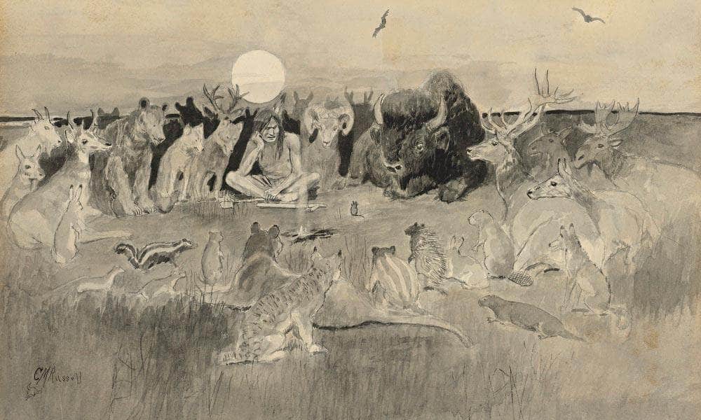 The Great Game For The Rulership Of The World By Charles Marion Russell Fine Art Print