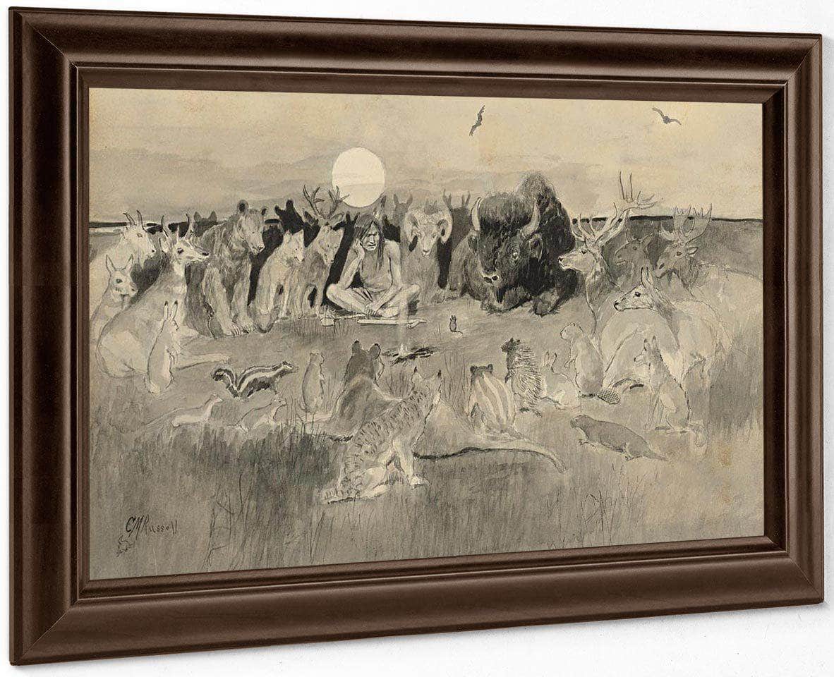 The Great Game For The Rulership Of The World By Charles Marion Russell Fine Art Print