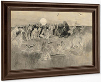 The Great Game For The Rulership Of The World By Charles Marion Russell Fine Art Print