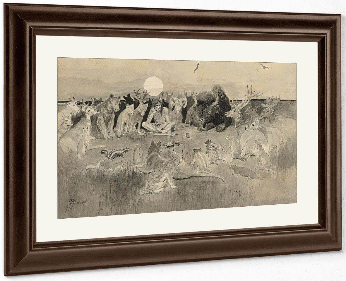 The Great Game For The Rulership Of The World By Charles Marion Russell Fine Art Print