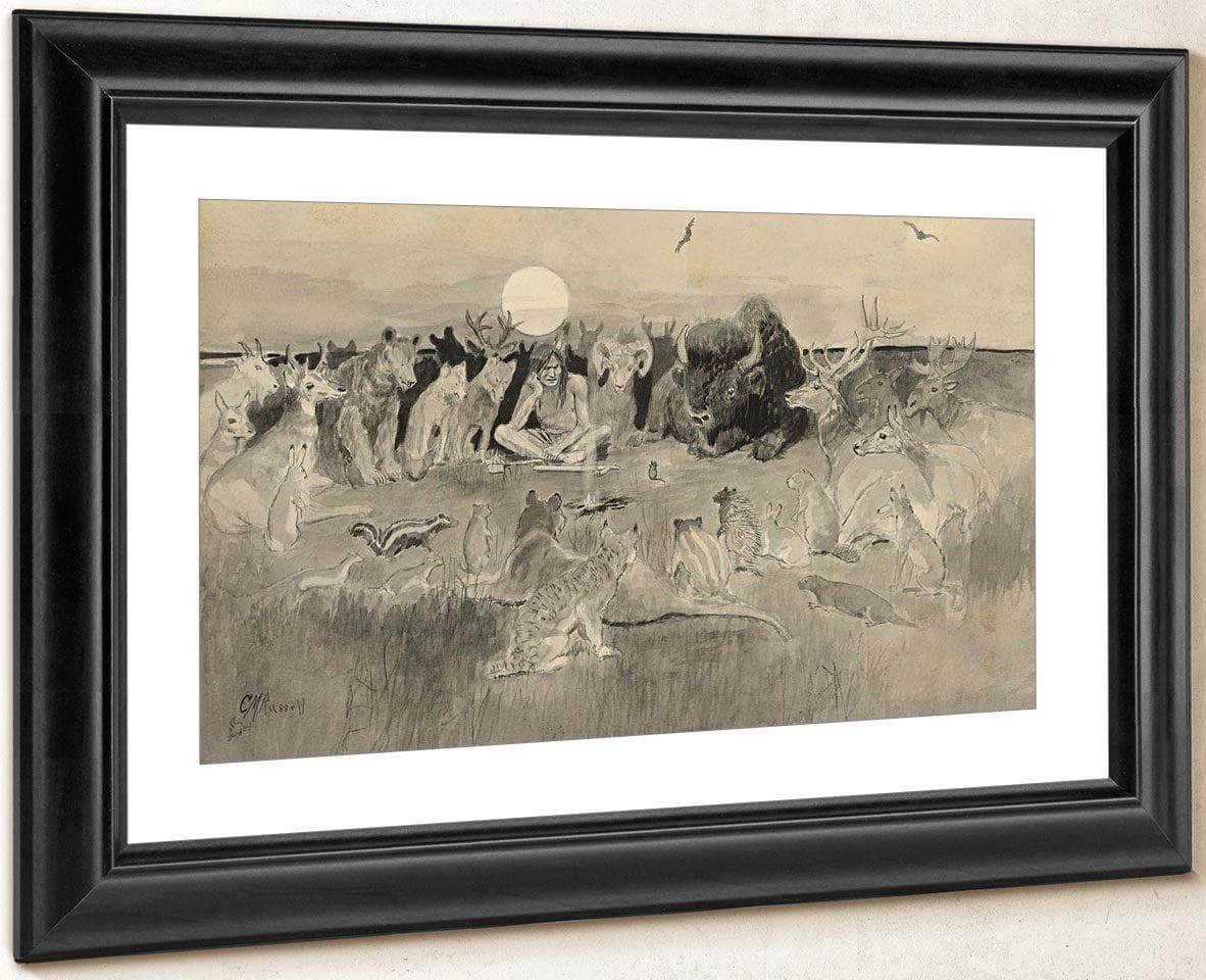 The Great Game For The Rulership Of The World By Charles Marion Russell Fine Art Print