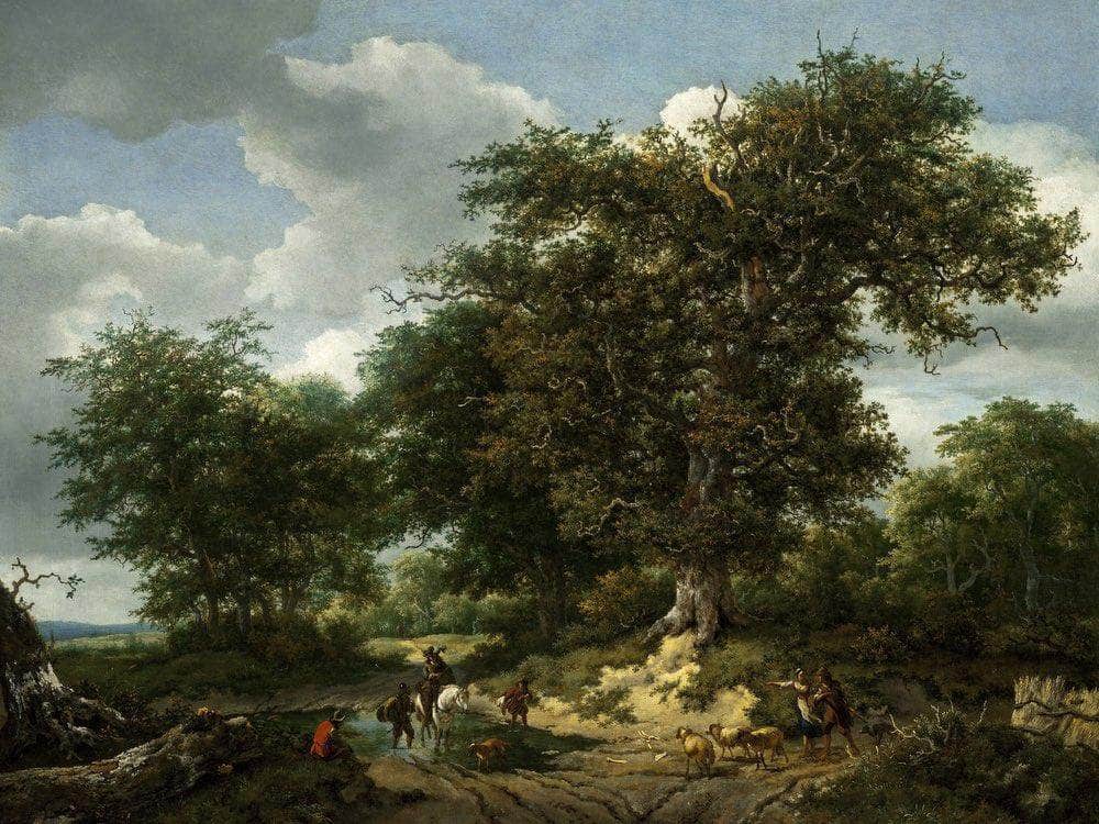 The Great Oak By Jacob Van Ruisdael Fine Art Print