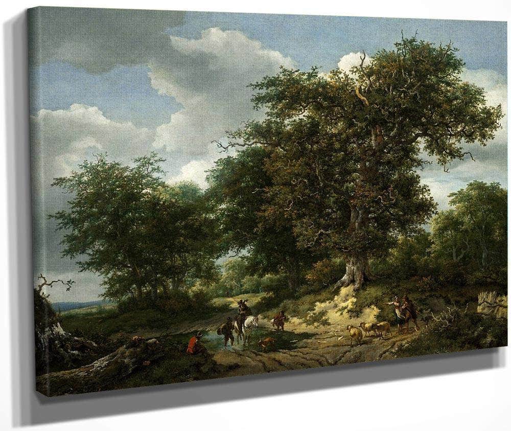 The Great Oak By Jacob Van Ruisdael Fine Art Print