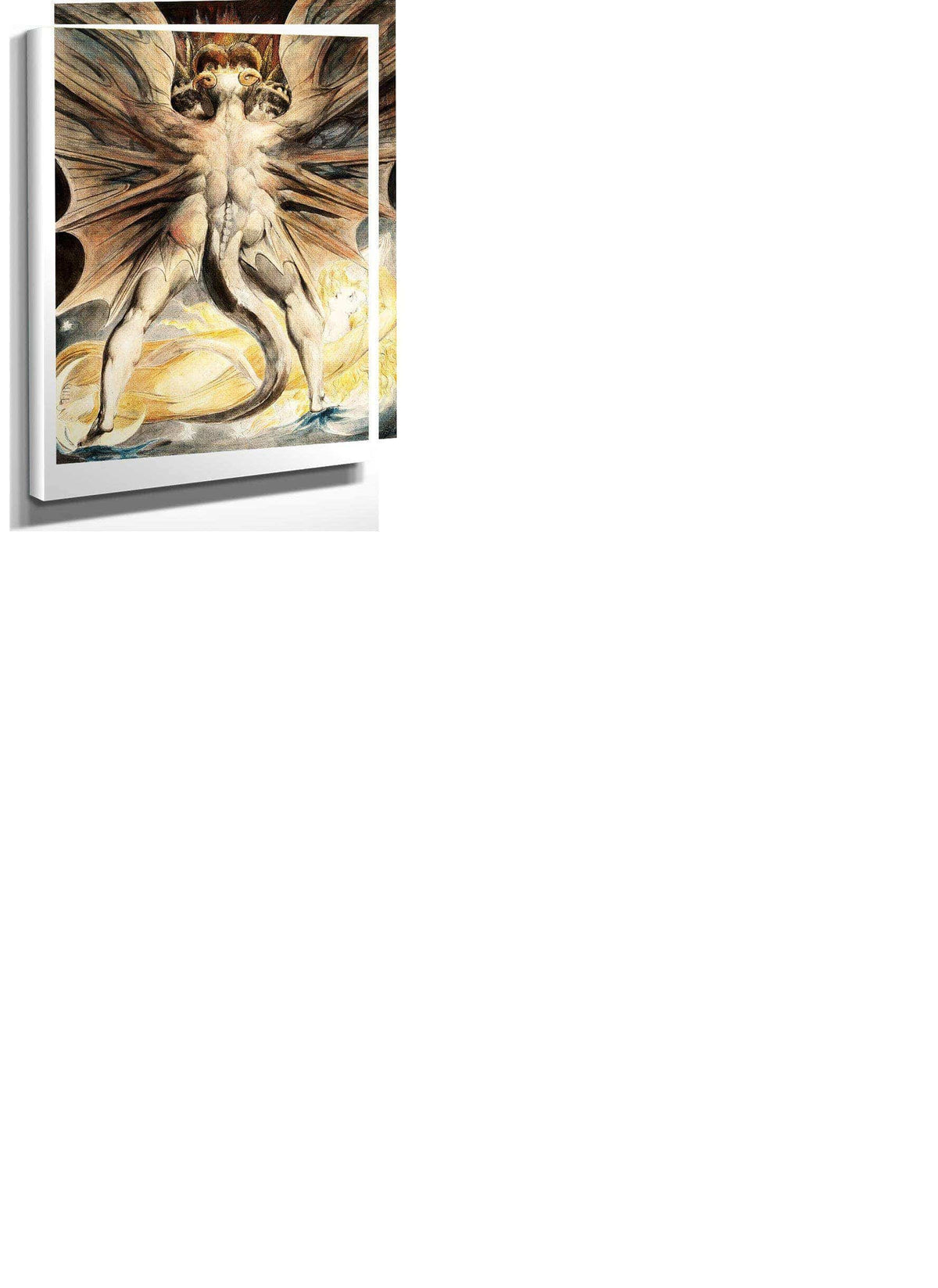 The Great Red Dragon And The Woman Clothed In Sun 1803 43 7 X 34 8 Cm Brooklyn Museum By William Blake Fine Art Print