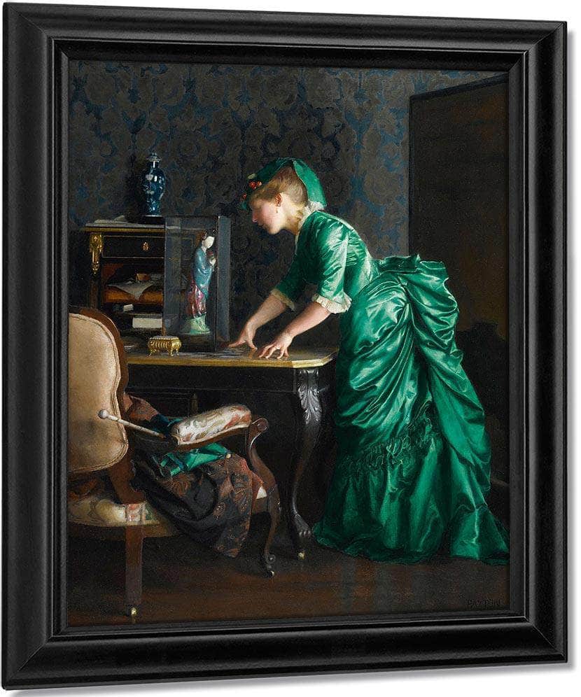 The Green Dress By William Mcgregor Paxton Fine Art Print