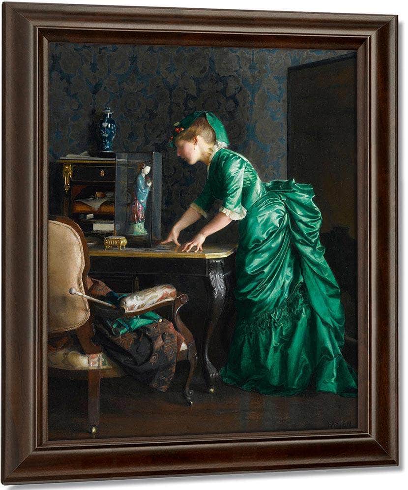 The Green Dress By William Mcgregor Paxton Fine Art Print
