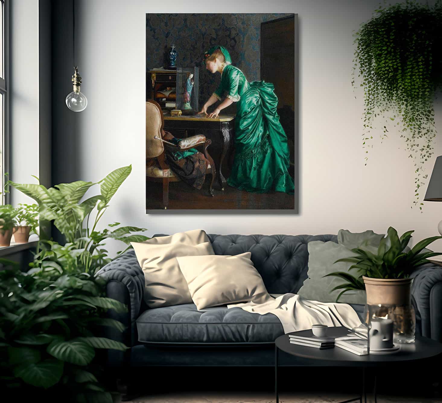 The Green Dress By William Mcgregor Paxton Fine Art Print