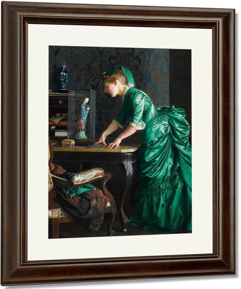 The Green Dress By William Mcgregor Paxton Fine Art Print