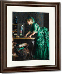 The Green Dress By William Mcgregor Paxton Fine Art Print