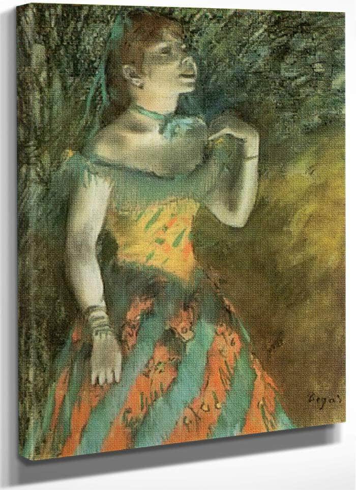 The Green Singer By Edgar Degas Fine Art Print