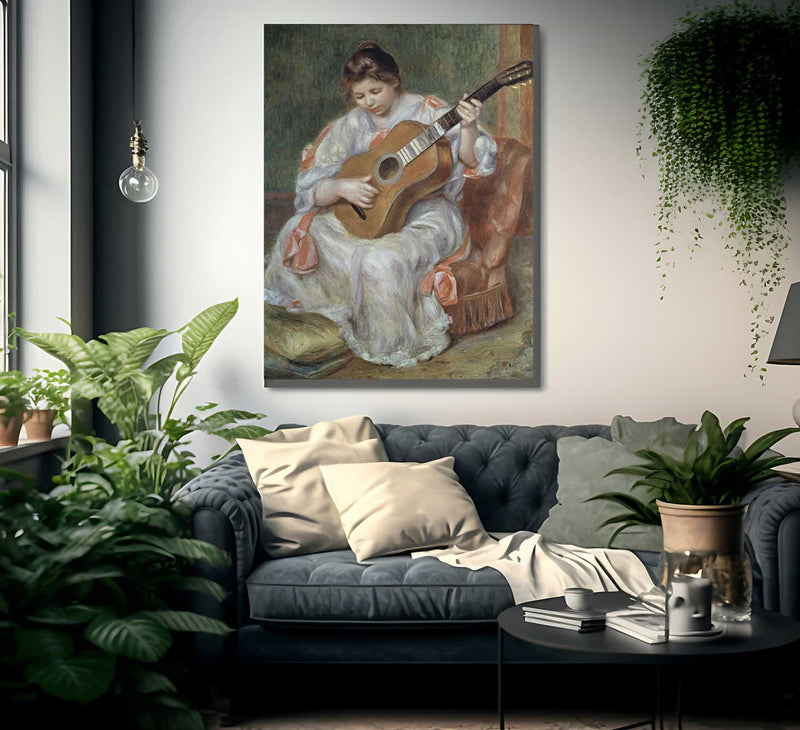 The Guitar Player By Pierre Auguste Renoir Fine Art Print