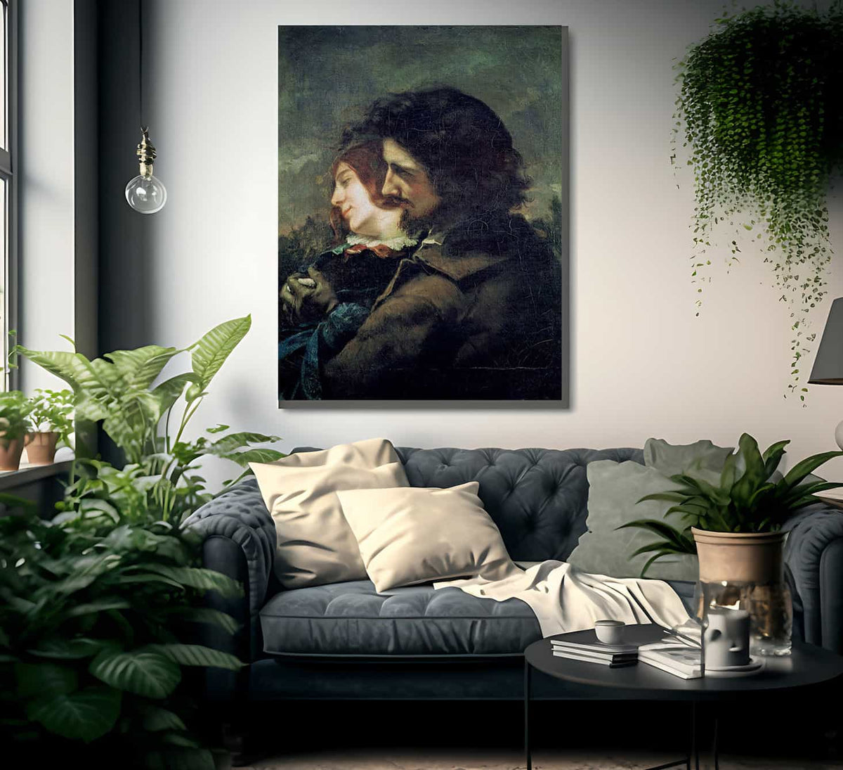 The Happy Lovers By Jean Desire Gustave Courbet Fine Art Print