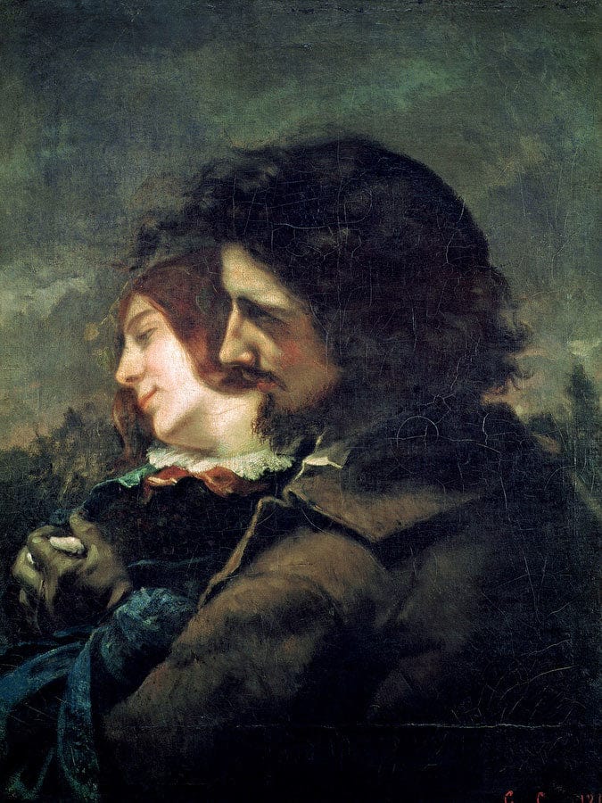 The Happy Lovers By Jean Desire Gustave Courbet Fine Art Print