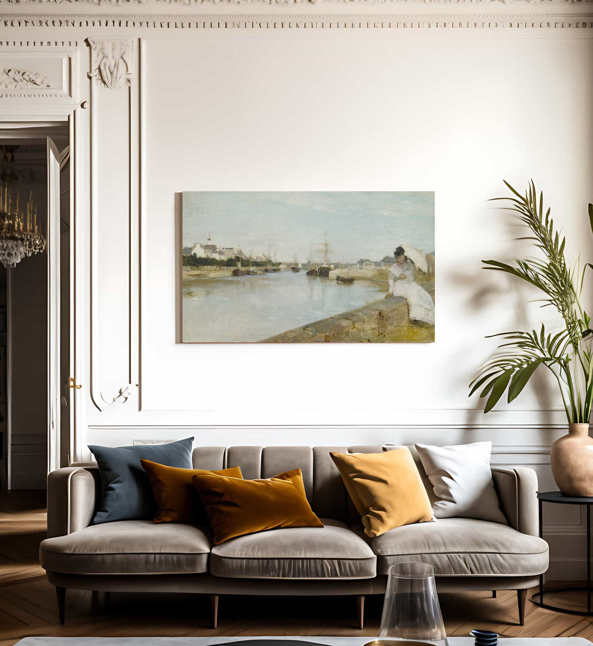 The Harbor At Lorient By Berthe Morisot Fine Art Print