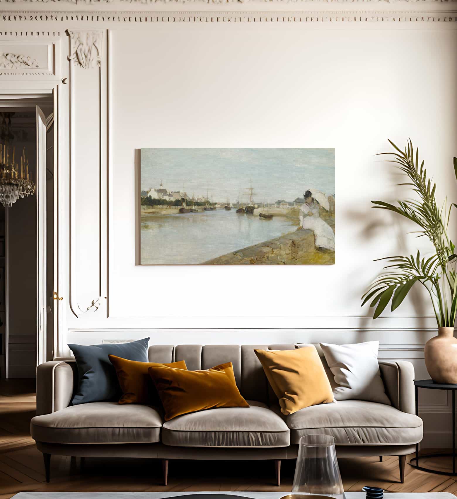 The Harbor At Lorient By Berthe Morisot Fine Art Print