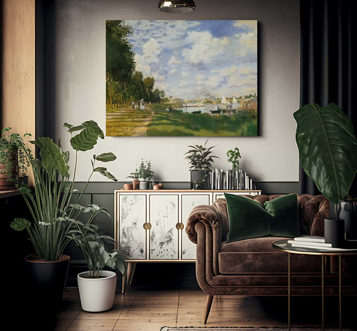 The Harbour At Argenteuil By Claude Monet Fine Art Print