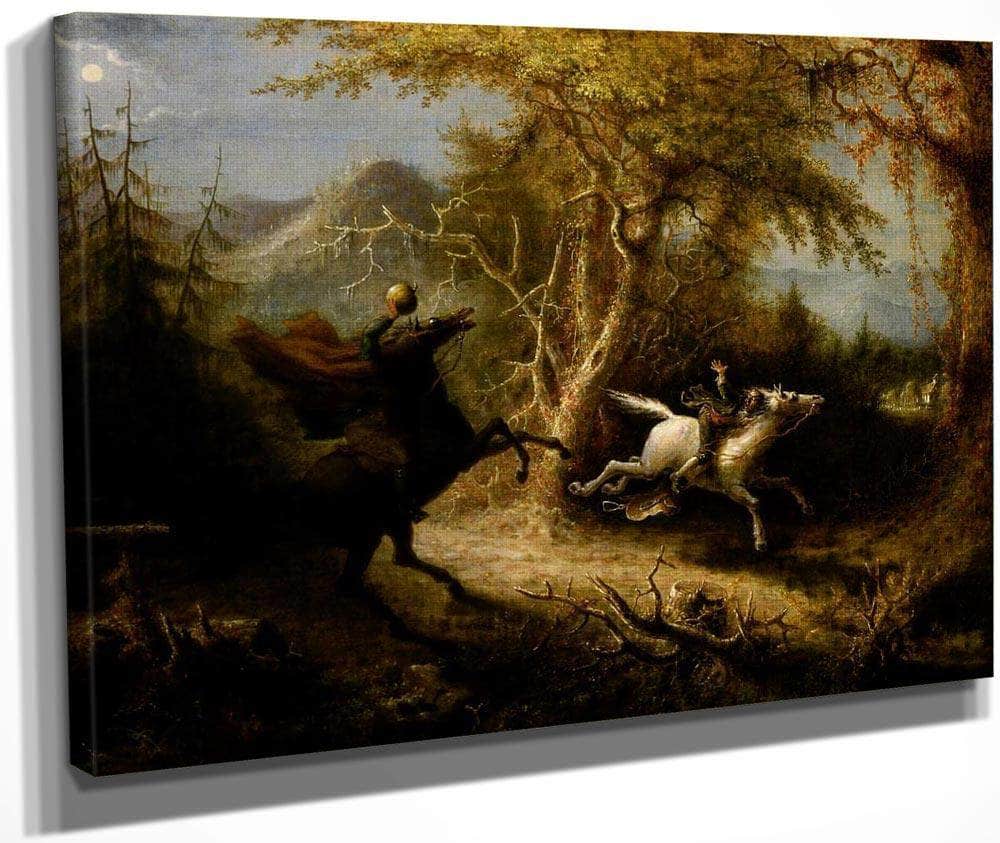 The Headless Horseman Pursuing Ichabod Crane By John Quidor Fine Art Print