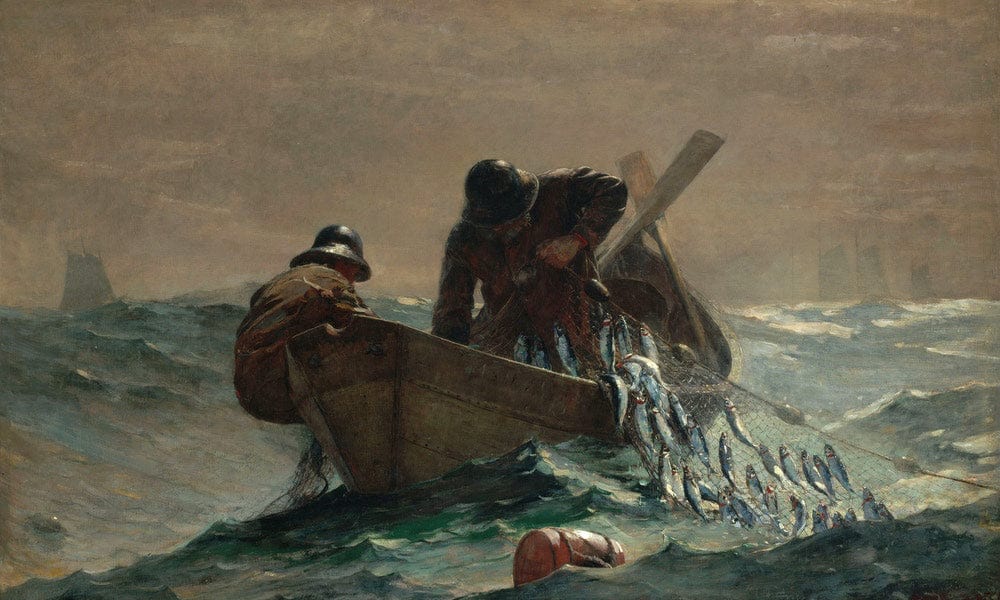 The Herring Net 1885 By Winslow Homer Fine Art Print
