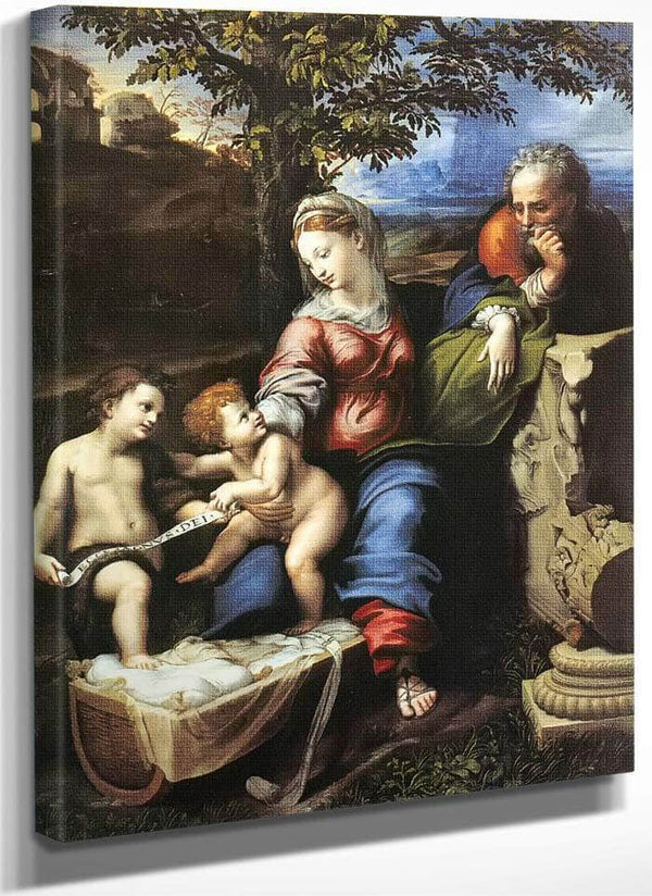 The Holy Family Beneath The Oak Tree Fine Art Print
