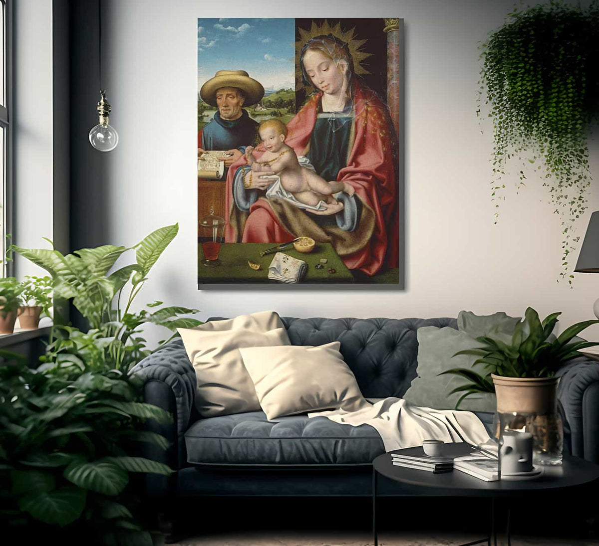 The Holy Family By Joos Van Cleve Fine Art Print