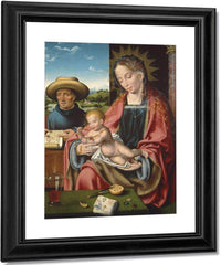 The Holy Family By Joos Van Cleve Fine Art Print