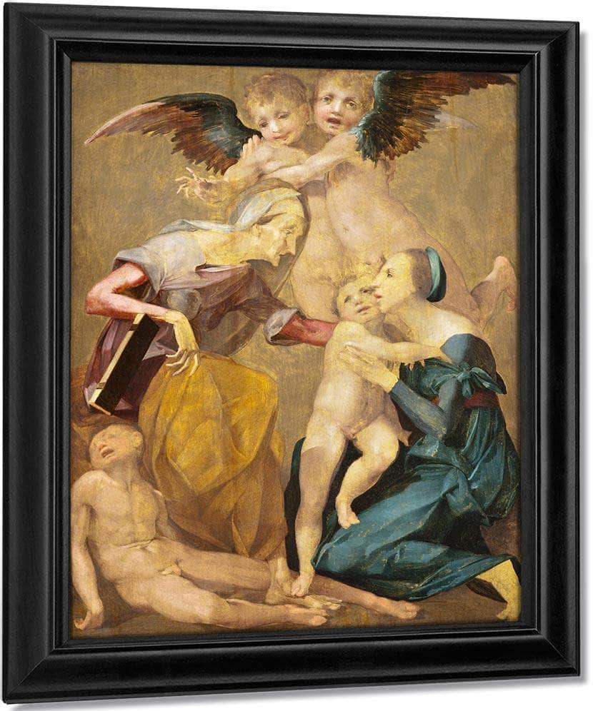 The Holy Family By Rosso Fiorentino Fine Art Print