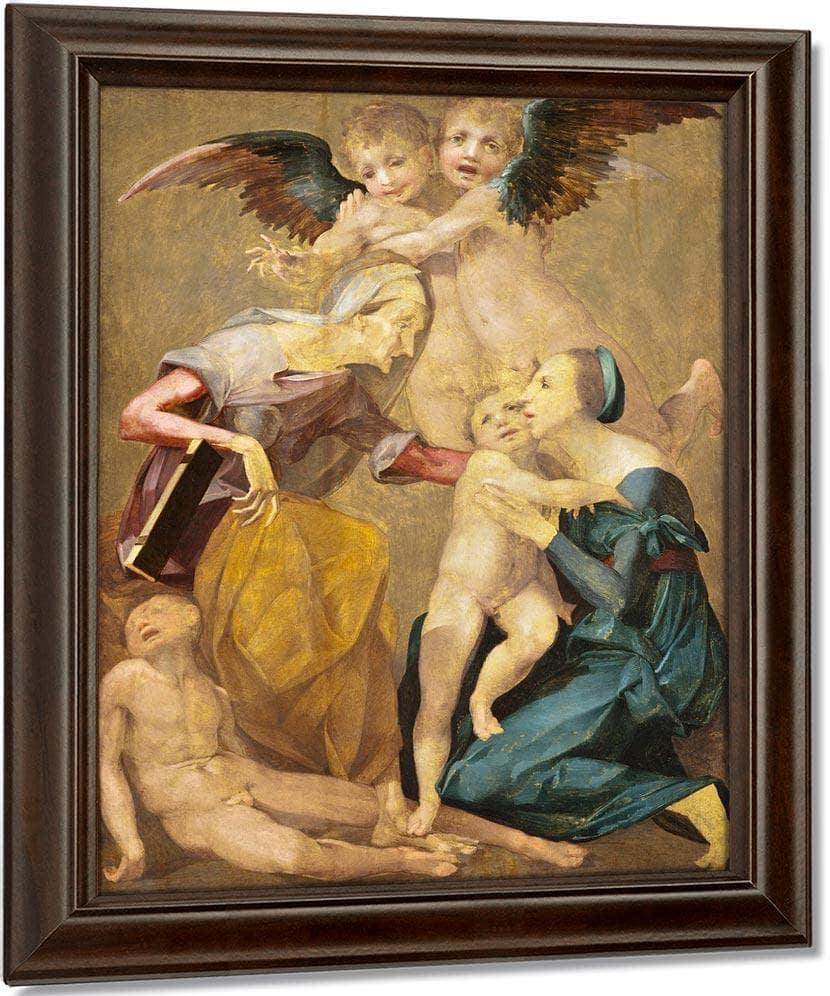 The Holy Family By Rosso Fiorentino Fine Art Print