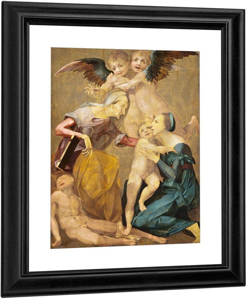 The Holy Family By Rosso Fiorentino Fine Art Print