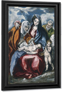 The Holy Family With Saint Anne And The Infant John The Baptist By El Greco Fine Art Print