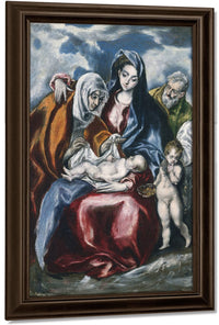 The Holy Family With Saint Anne And The Infant John The Baptist By El Greco Fine Art Print