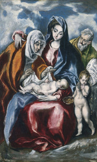 The Holy Family With Saint Anne And The Infant John The Baptist By El Greco Fine Art Print
