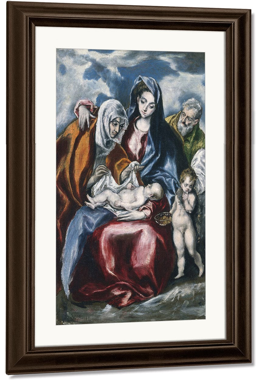 The Holy Family With Saint Anne And The Infant John The Baptist By El Greco Fine Art Print